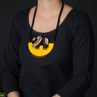 madhubani wooden necklace set