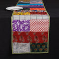 Multicolor Block Printed Patchwork Cotton Table Runner