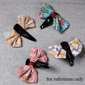  Handmade Gulmohar Flower Tik-Tok Hair Clip (Set of 2) Online l  iTokri.com