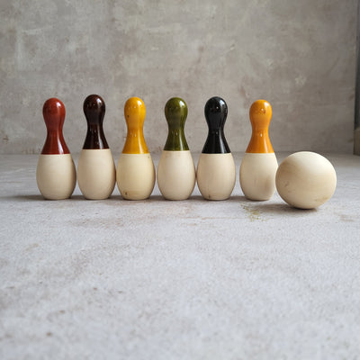 Handcrafted Wooden Bowling Set