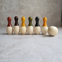 wooden bowling set