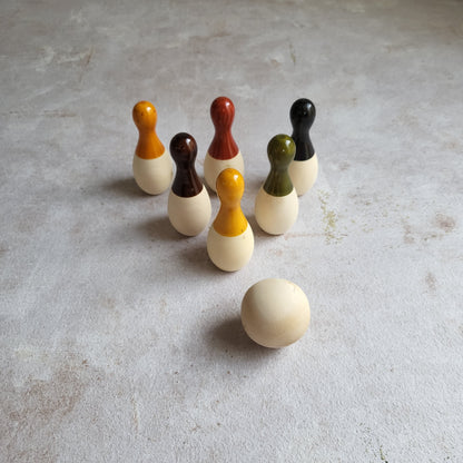 Handcrafted Wooden Bowling Set