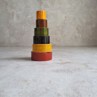 wooden stacking cups