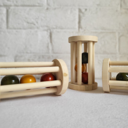 Handcrafted Wooden Rolling Rattle