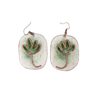 copper enamel earrings