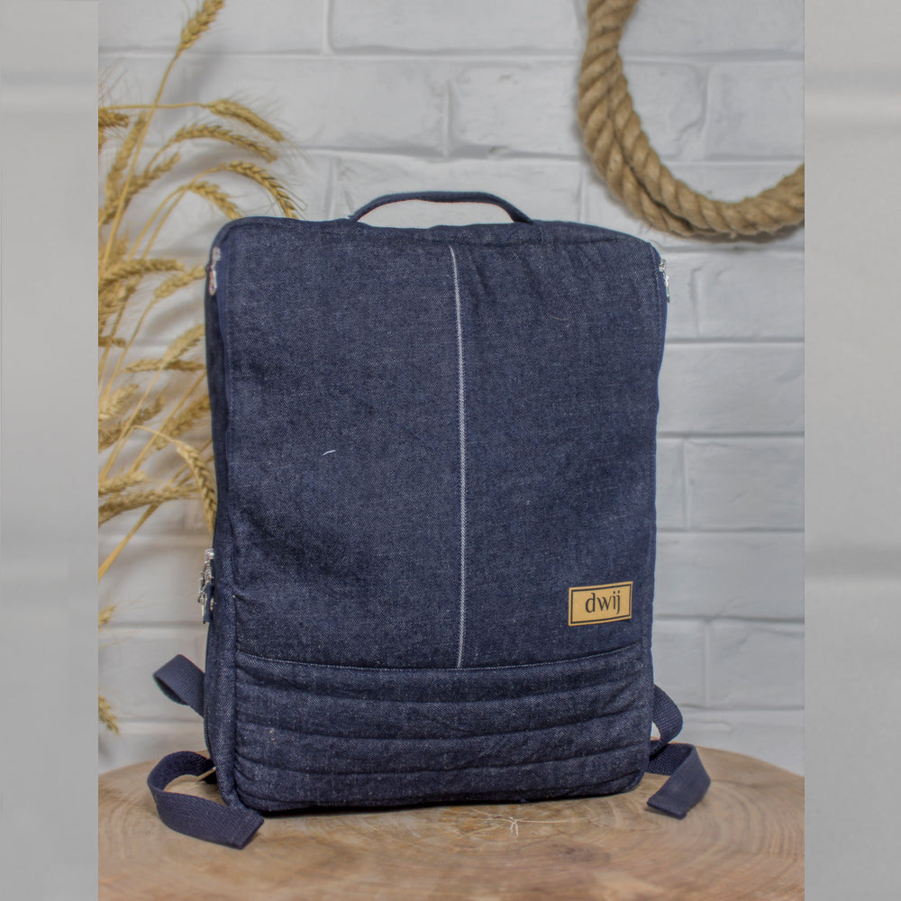 Denim Unisex Travel Backpack 
