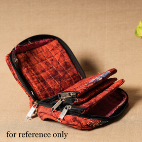  Printed Cotton Fabric 4 Pockets Jewelry Bag 