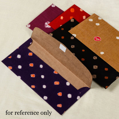 Handmade Bandhani Fabric Envelope (Assorted - Set of 5)