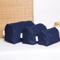 Denim Travel Pouch Set