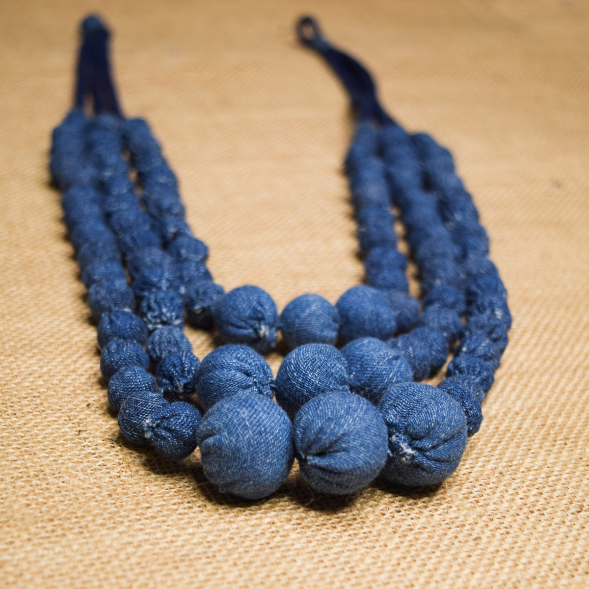 upcycled jeans necklace