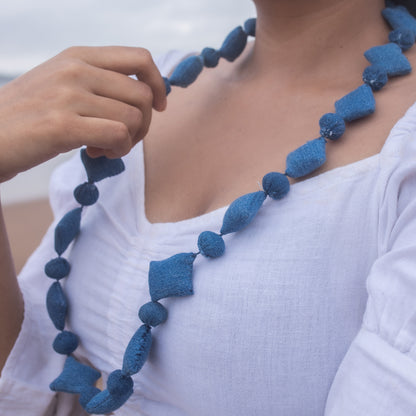 Ananta- Upcycled Denim Necklace by Dwij