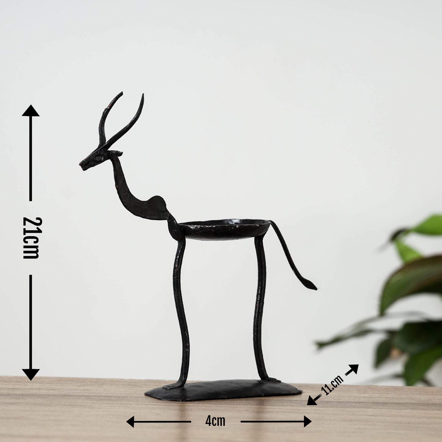 Deer - Bastar Tribal Wrought Iron Candle Stand