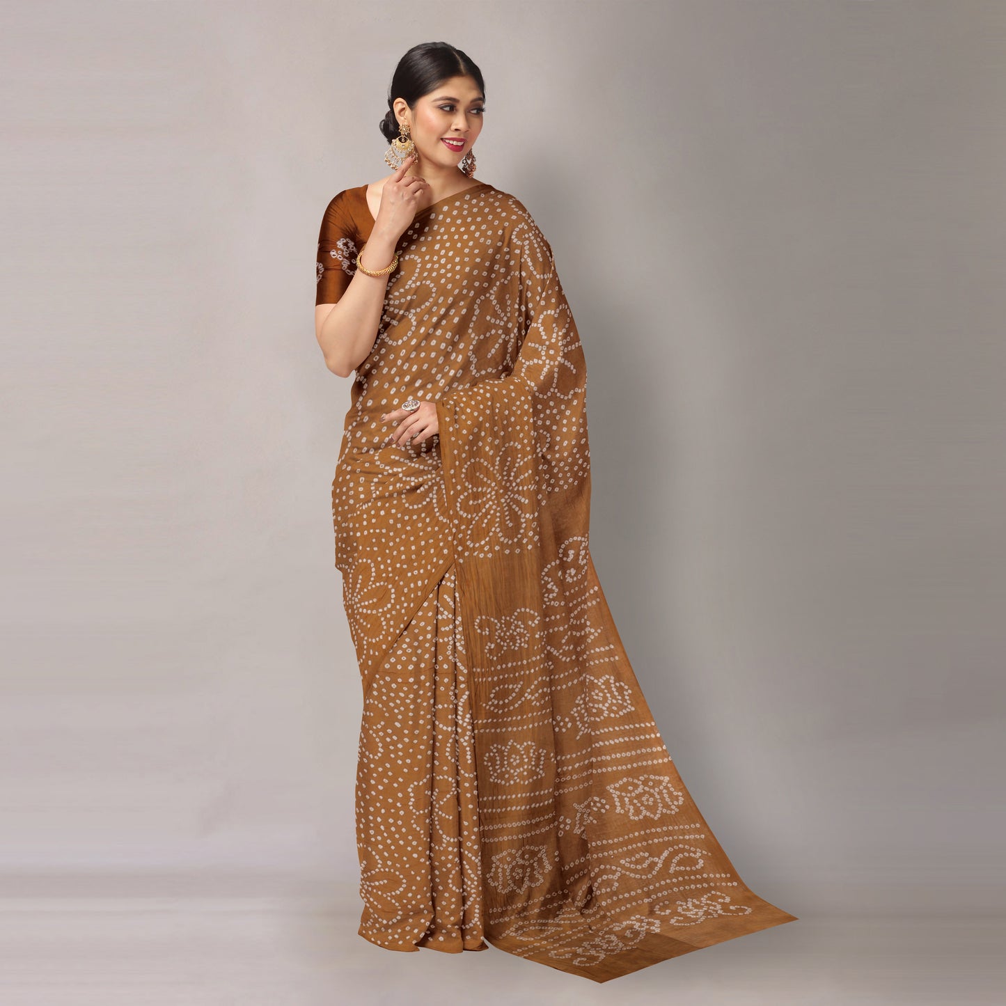 bandhani saree