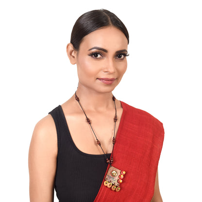 Queen of Wisdom' Handcrafted Tribal Dhokra Necklace