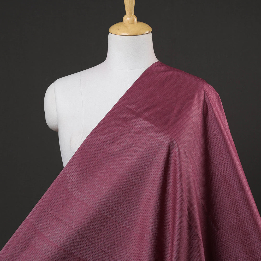 Tussar Silk Checks Handloom Fabric