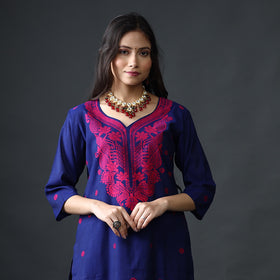 Jamdani Kurta with Palazzo & Dupatta Set