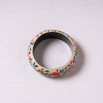 Floral Handpainted Wooden Bangle
