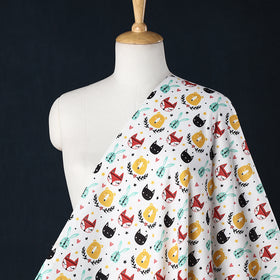  White Digital Printing Linen Fabric 