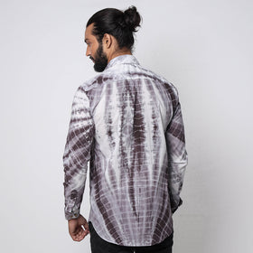  Shibori Tie-Dye Cotton Men Full Sleeve Shirt 