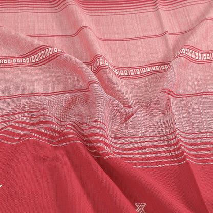 Red - Kutch Weaving Handloom Cotton Double Bed Cover (107 x 91 in)