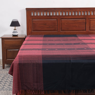 Red - Kutch Weaving Handloom Cotton Single Bed Cover (91 x 60 in)