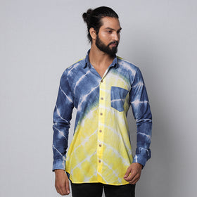 Buy Shibori Tie-Dye Cotton Men Full Sleeve Shirt Online at iTokri.com