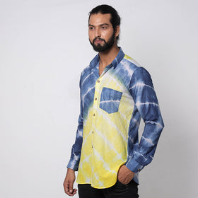 Buy Shibori Tie-Dye Cotton Men Full Sleeve Shirt Online at iTokri.com