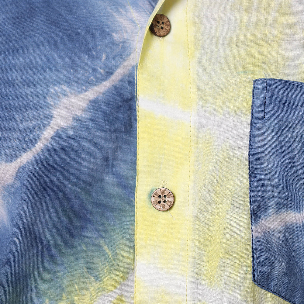 Buy Shibori Tie-Dye Cotton Men Full Sleeve Shirt Online at iTokri.com