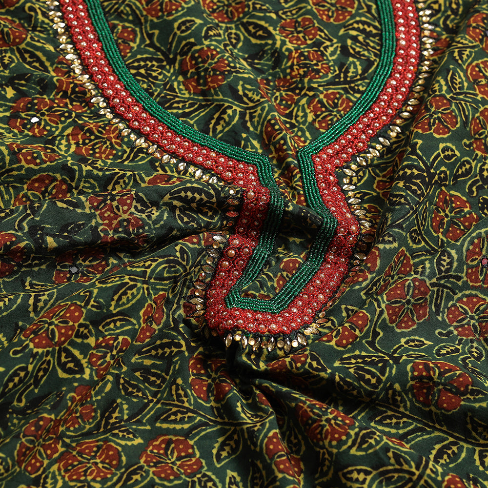 ajrakh kurta material