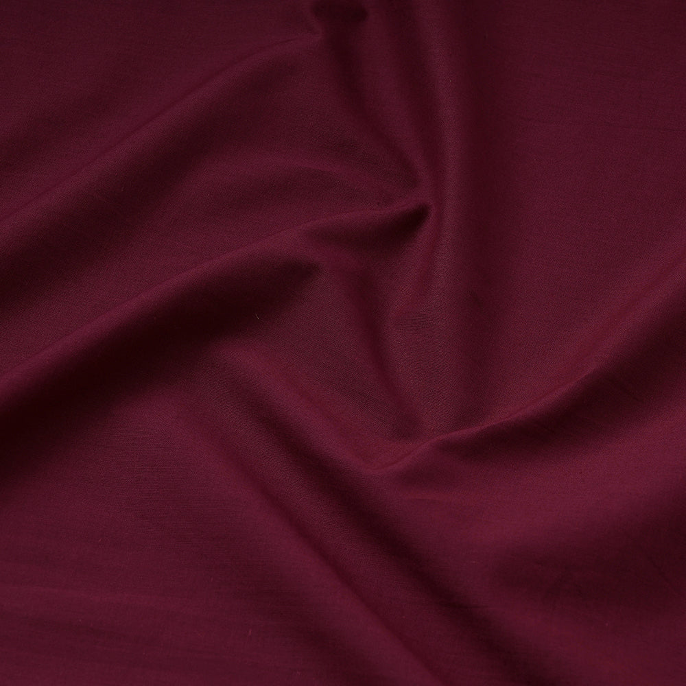 Maroon - Prewashed Plain Cotton Fabric 11