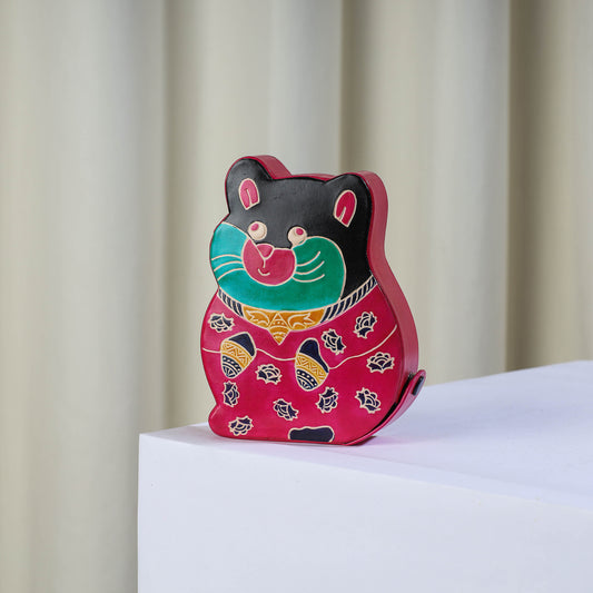 Cat - Handcrafted Leather Money Bank