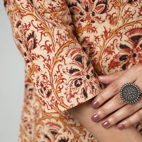  Kalamkari Block Printed Cotton Long Kurta For Women