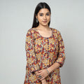 Kalamkari Block Printed Cotton Long Kurta For Women
