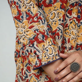  Kalamkari Block Printed Cotton Long Kurta For Women