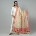 Buy Phulkari Hand Embroidery Kota Doria Silk Dupatta with Tassels Online at iTokri.com