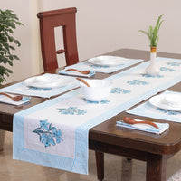 Sanganeri Block Printed Table Runner, Mats