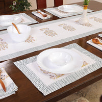 Sanganeri Block Printed Table Runner, Mats