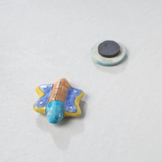 Original Blue Pottery Ceramic Tile Fridge Magnet