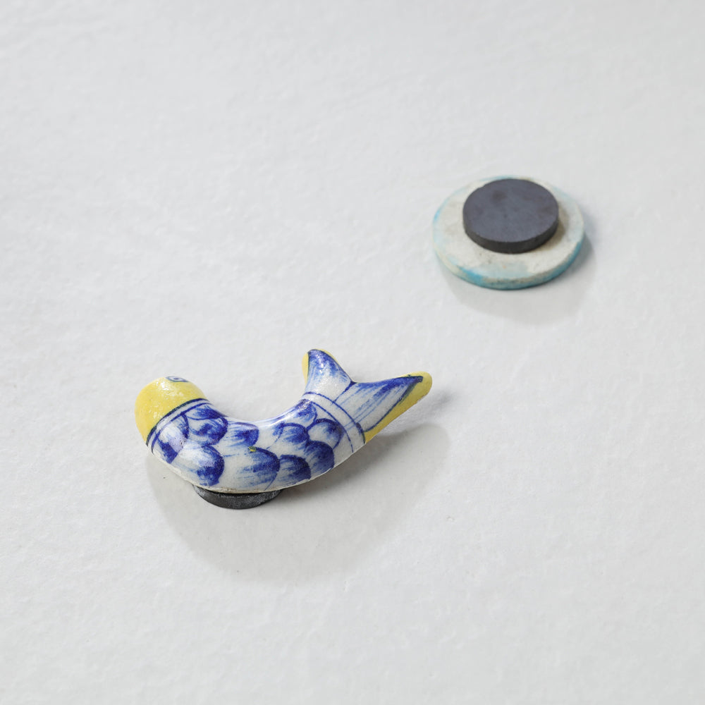 Original Blue Pottery Ceramic Tile Fridge Magnet