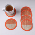  Madur Grass Round Coasters of Midnapore (Set of 6) 