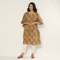 Bagru Dabu Block Print Cotton Kaftan Dress