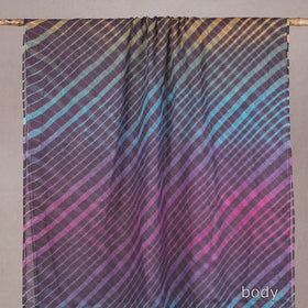 Buy Leheriya Tie-Dye Kota Doria Cotton Saree Online l iTori.com