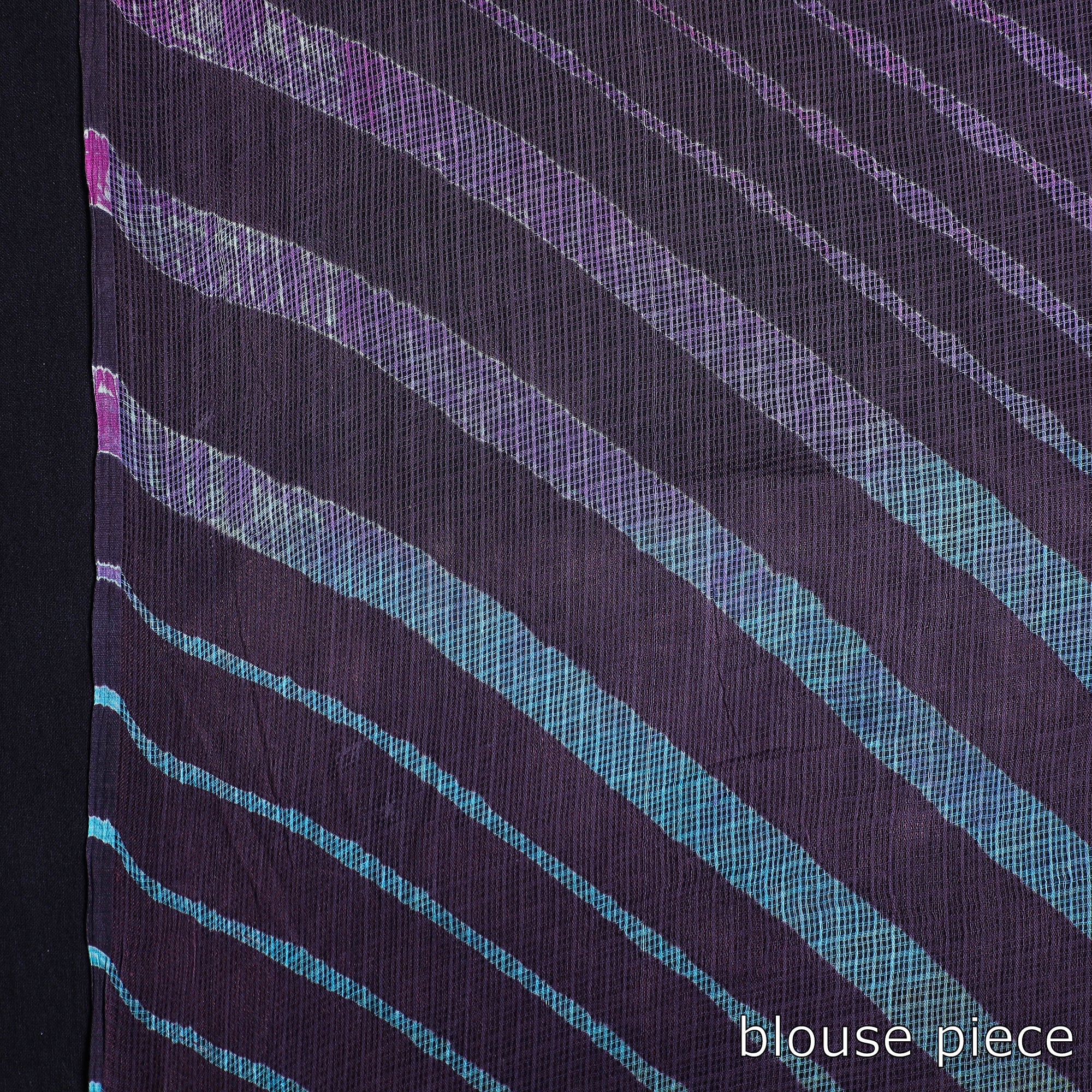 Buy Leheriya Tie-Dye Kota Doria Cotton Saree Online l iTori.com