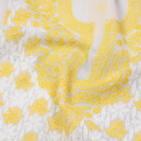 Buy Lucknow Chikankari Tepchi Hand Embroidery Kota Doria Cotton Kurta Material Online at iTokri.com