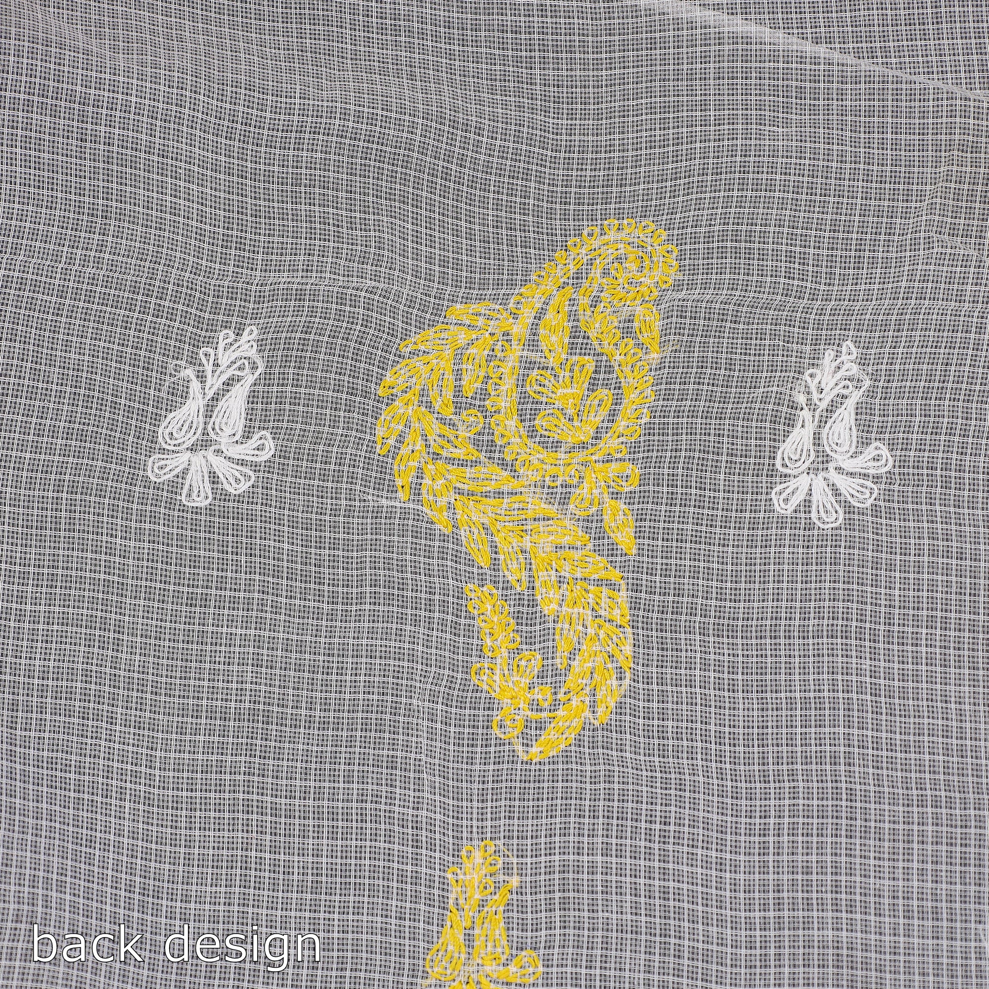 Buy Lucknow Chikankari Tepchi Hand Embroidery Kota Doria Cotton Kurta Material Online at iTokri.com