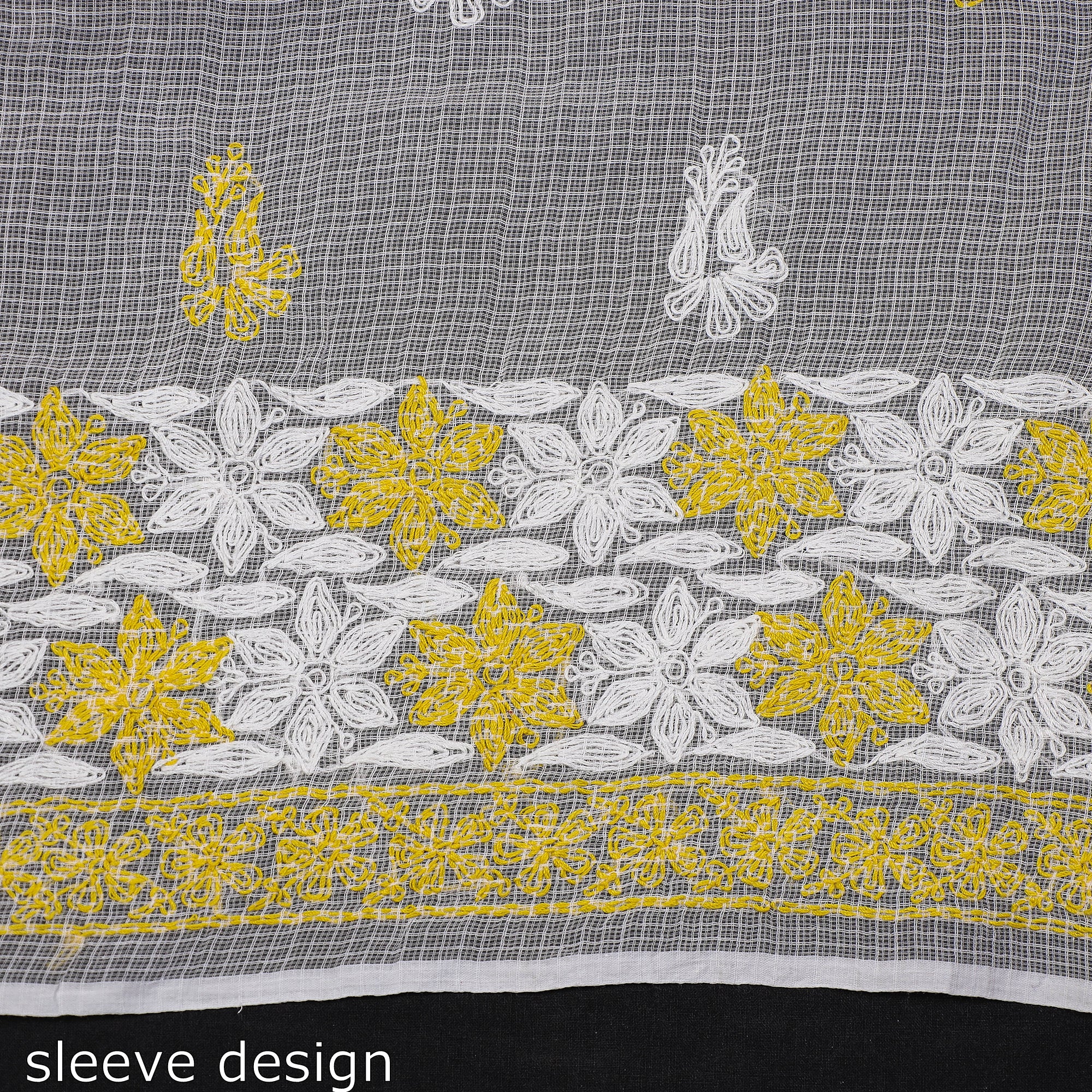 Buy Lucknow Chikankari Tepchi Hand Embroidery Kota Doria Cotton Kurta Material Online at iTokri.com