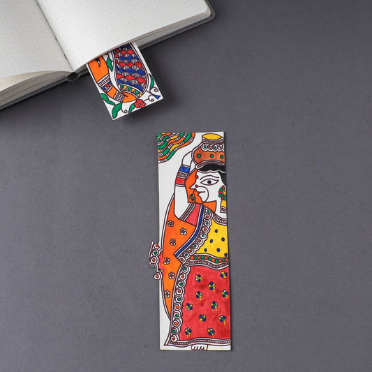 Assorted - Madhubani Handpainted Bookmark (7.5 x 2 in)