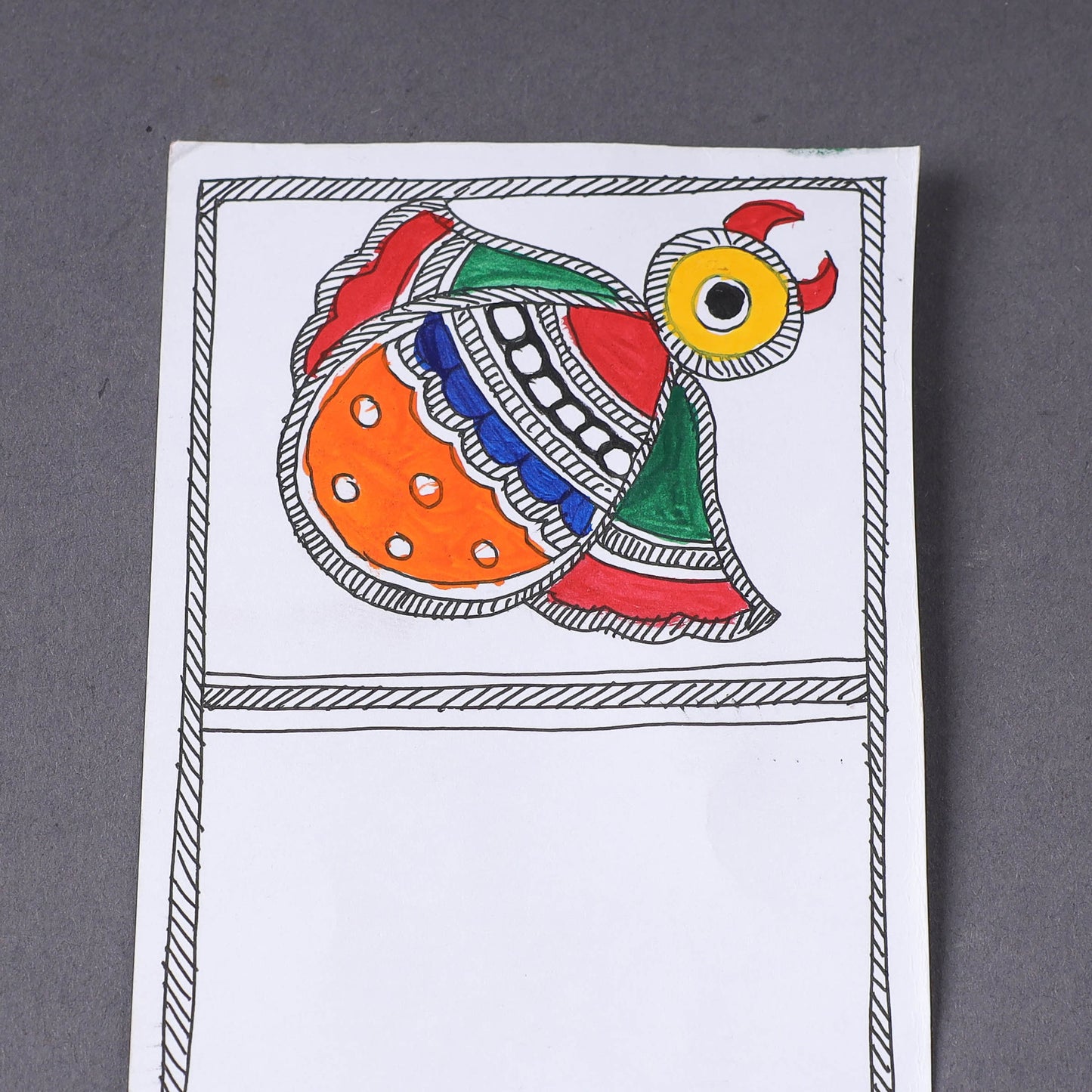 Assorted - Madhubani Handpainted Post Card (3.5 x 5.5 in)