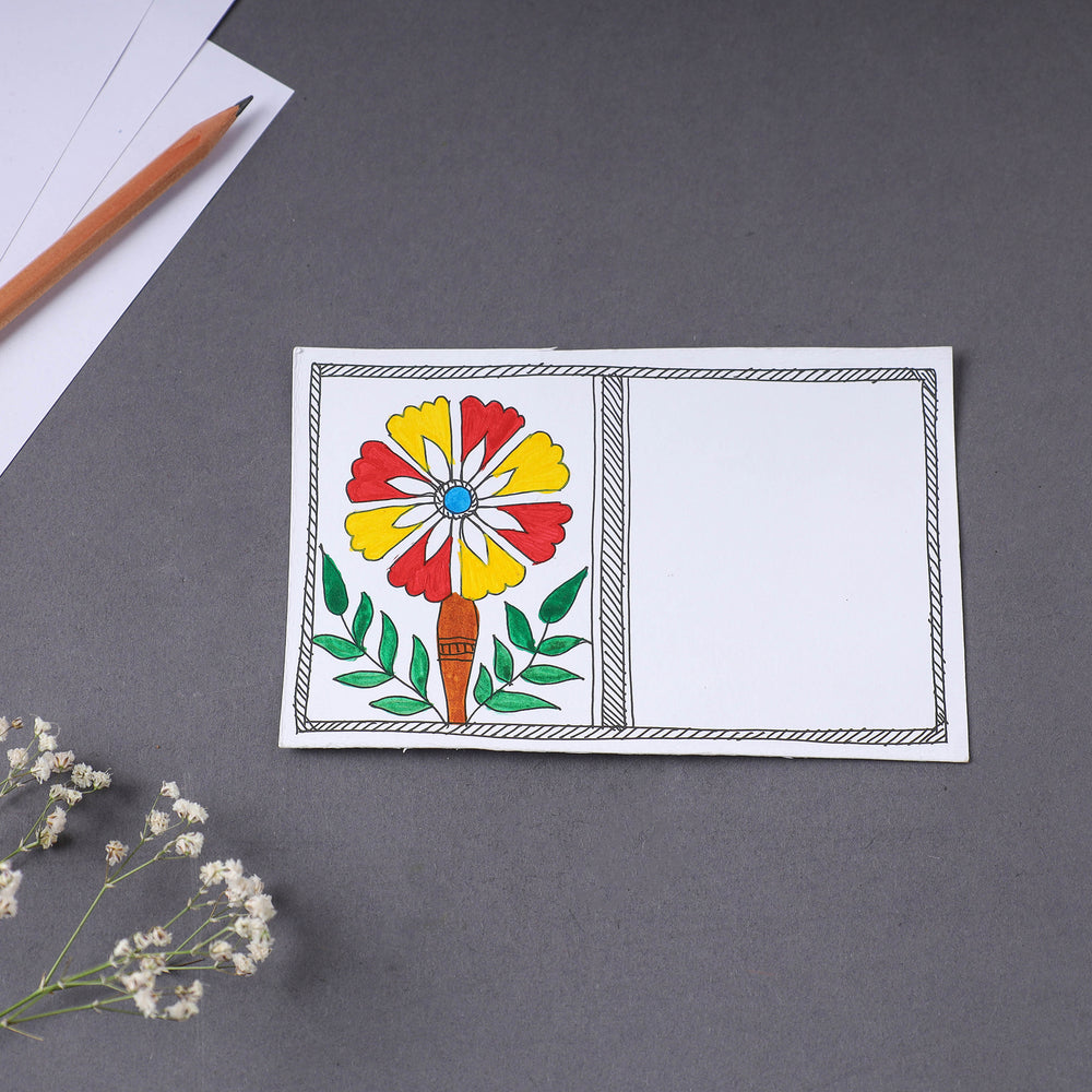 Assorted - Madhubani Handpainted Post Card (3.5 x 5.5 in)