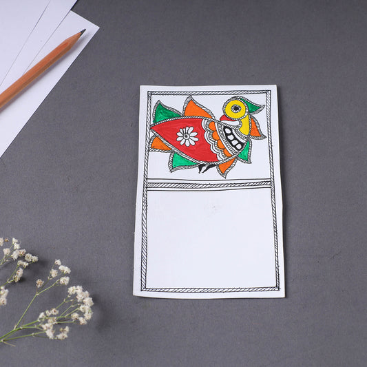 Madhubani Handpainted Post Card (3.5 x 5.5 in)